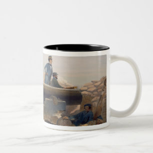 Taza Bicolor Un día reservado en la batería del diamante, pla
