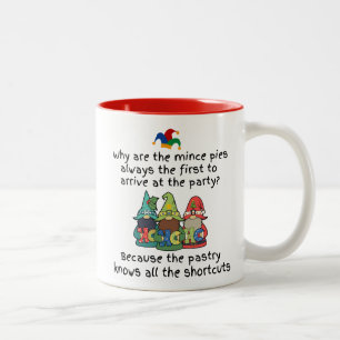 Taza Bicolor Un divertido Chiste de Mince Pie