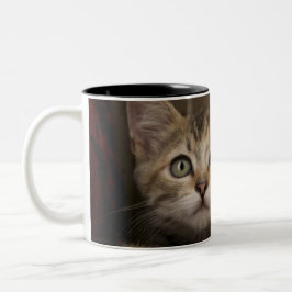 Taza Bicolor Un gatito muy dulce del Tabby