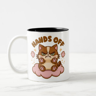 Taza Bicolor Un gato antisocial lindo
