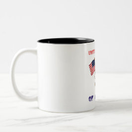 Taza Bicolor Un gato gracioso del 4 de julio: gato estadouniden