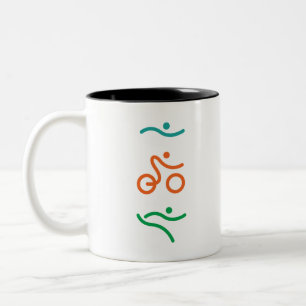 Taza Bicolor Un gran regalo de Triatlón para tu amigo o familia