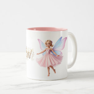Taza Bicolor Un hada mágica en texto decorativo