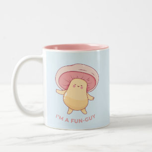 Taza Bicolor Un hongo lindo soy un tipo divertido