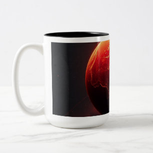 Taza Bicolor Un impresionante planeta rojo