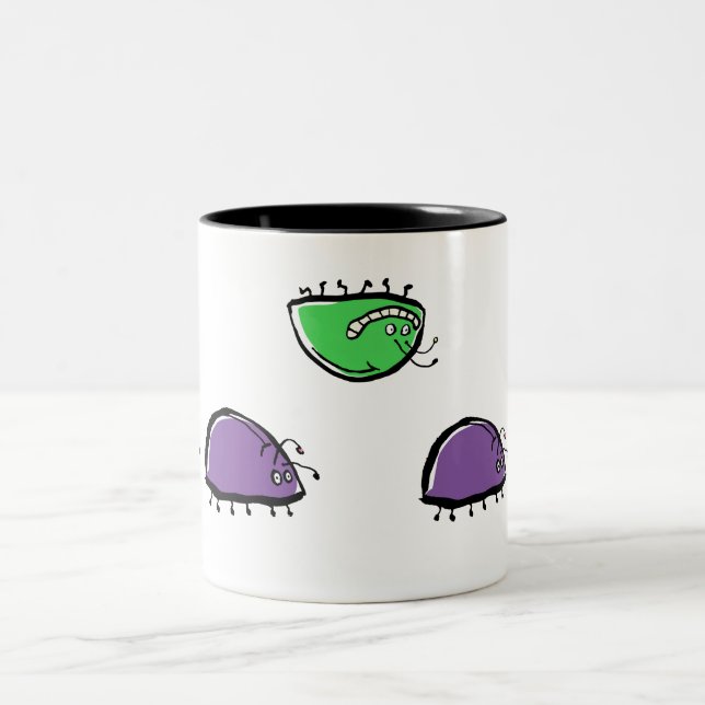 Taza Bicolor un insecto loco (Centro)