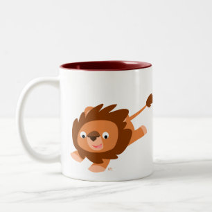 Taza Bicolor Un león Personalizado vivo