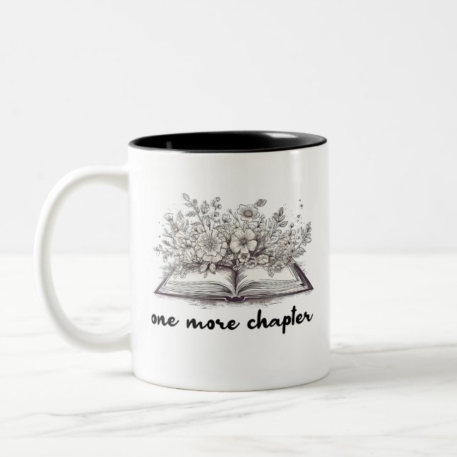 Taza Bicolor Un libro más con flores (Izquierda)