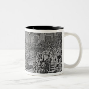 Taza Bicolor Un monumento dedicado a la posteridad, 1720