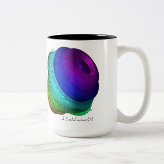 Taza Bicolor Un orbe ruidoso del linóleo