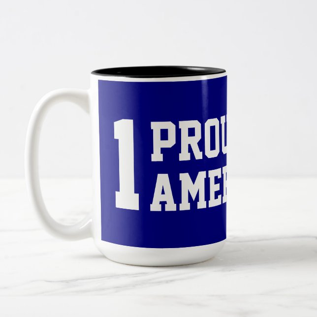Taza Bicolor UN Orgulloso Americano   (Izquierda)