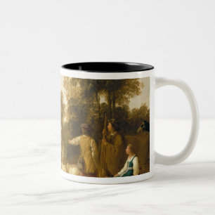 Taza Bicolor Un paisaje con los pastores y los Shepherdesses