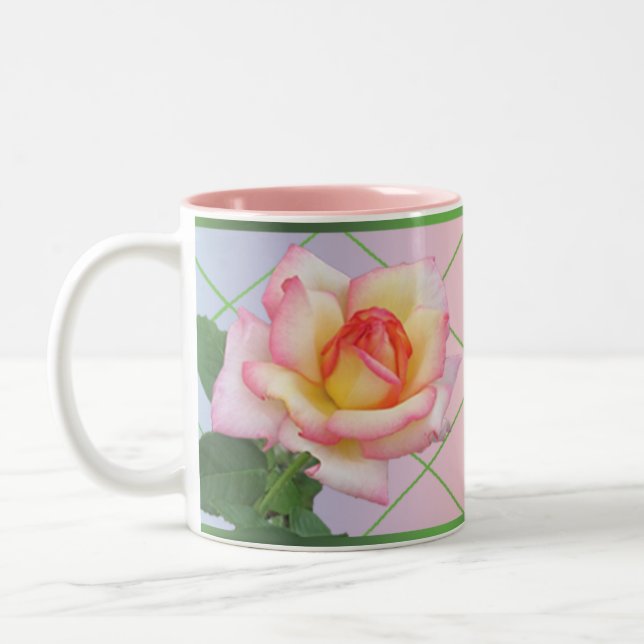 Taza Bicolor Un par de rosas rosas rosas (Izquierda)
