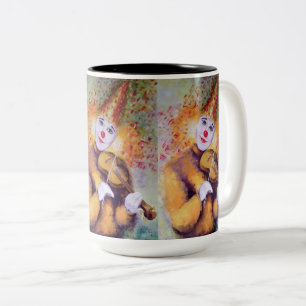 Taza Bicolor Un payaso dulce tocando el violín