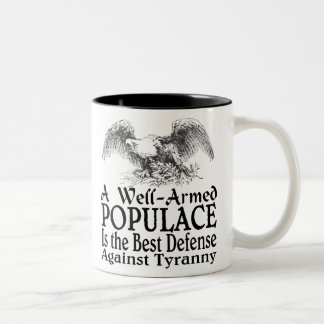 Taza Bicolor Un populacho bien armado es la mejor defensa