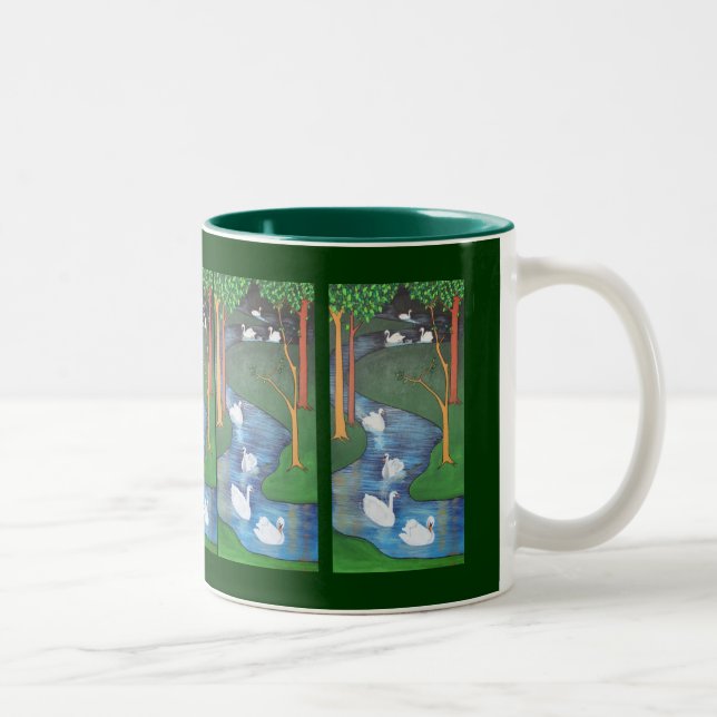 Taza Bicolor Un rebaño de siete cisnes (Derecha)
