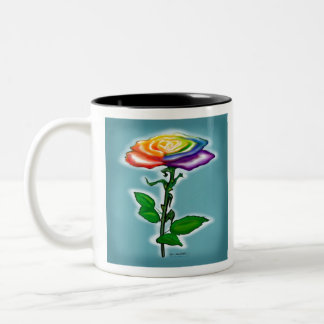 Taza Bicolor Un solo Rosa arcoiris