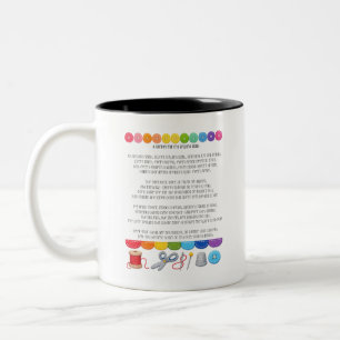 Taza Bicolor Un soneto a mi colección de costura - regalo diver
