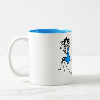 Taza Bicolor Un sorbo de calma: Azul Azure – Loreen Loves Mug