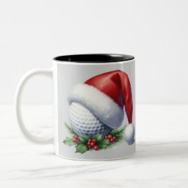Taza Bicolor Un tazón de dos tonos con una pelota de golf con u