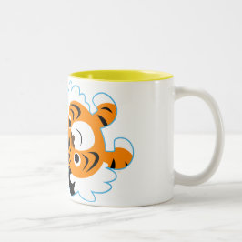 Taza Bicolor Un tigre Personalizado suave y elegante