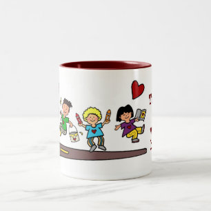 Taza Bicolor Un trabajo del corazón