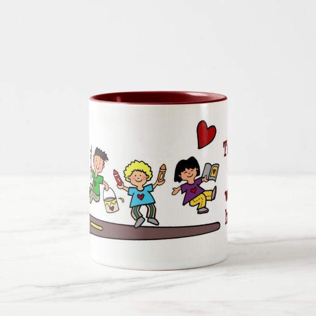 Taza Bicolor Un trabajo del corazón (Centro)
