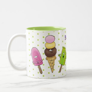 Taza Bicolor Un trío de personalizado de helados de helado de s