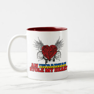 Taza Bicolor Un ucraniano robó mi corazón