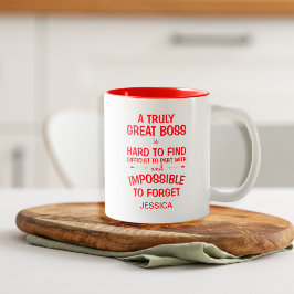 Taza Bicolor Un verdadero gran jefe rojo personalizado
