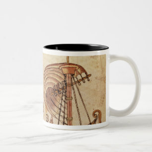 Taza Bicolor Un warriorl de Tlaxcalan