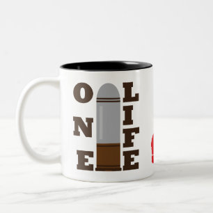 Taza Bicolor Una bala mató una vida con familia