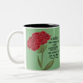 Taza Bicolor Una Chica inteligente sabe que no tiene límites