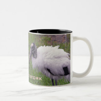 Taza Bicolor Una cigüeña de madera