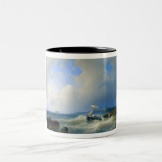 Taza Bicolor Una costa rocosa