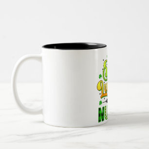 Taza Bicolor Una Enfermera Afortunada RN St Patricks Day Enferm