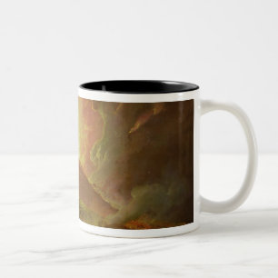 Taza Bicolor Una erupción de Vesuvio, vista de Portici