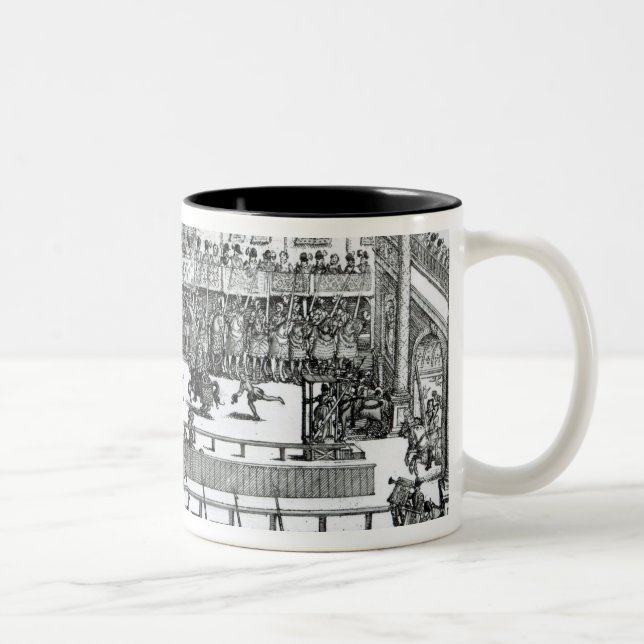 Taza Bicolor Una escena Jousting (Derecha)