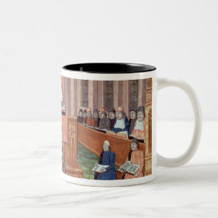 Taza Bicolor Una lección en teología en el Sorbonne