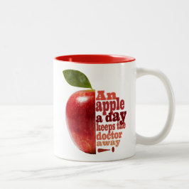 Taza Bicolor Una manzana al día