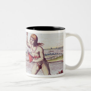 Taza Bicolor Una mujer noble de Pomeiooc
