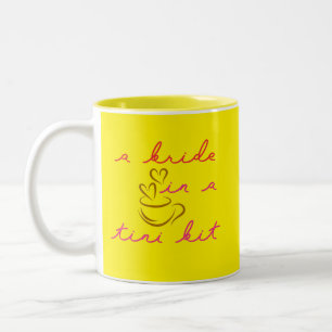 Taza Bicolor Una novia en un estilo de café pequeño