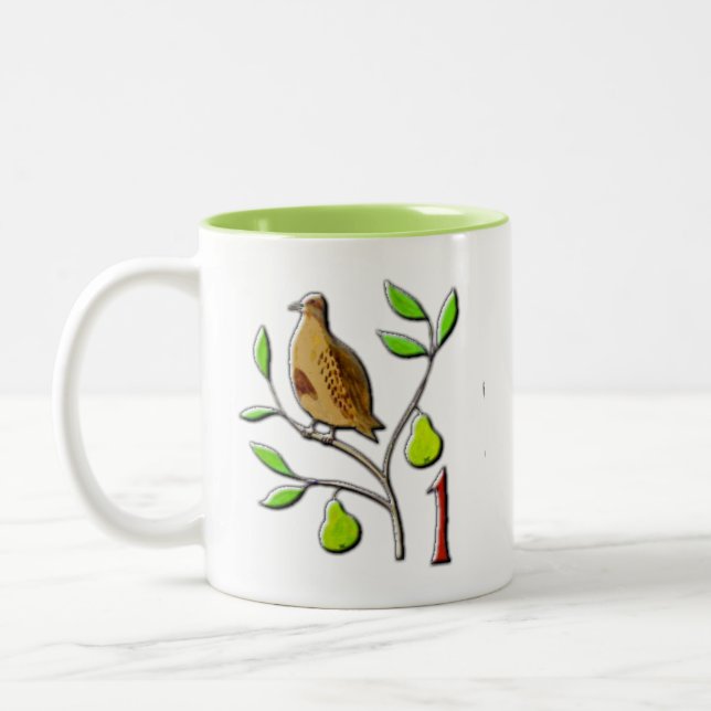 Taza Bicolor Una perdiz en un peral (Izquierda)