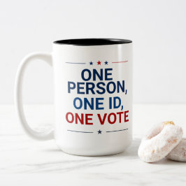 Taza Bicolor Una Persona Patriótica, Un ID, Un Voto