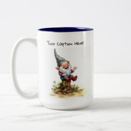 Taza Bicolor Una pintura acuarela de un domo lindo