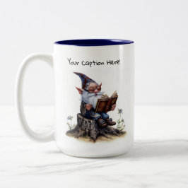 Taza Bicolor Una pintura en acuarela de un gnomo adorable