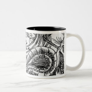 Taza Bicolor Una serpiente de mar