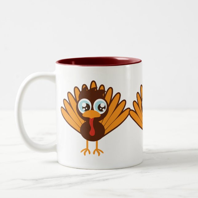 Taza Bicolor Una Turquía linda (Izquierda)