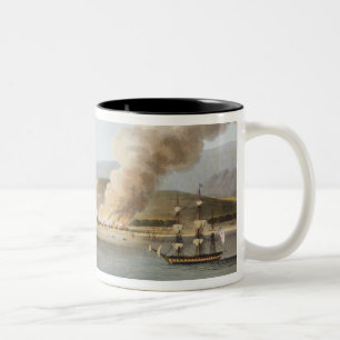 Taza Bicolor Una vista de Linga o del pulmón, del mar, el 16 d