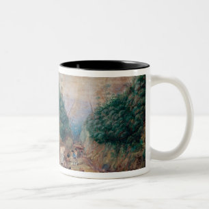 Taza Bicolor Una vista del lugar del riego del "esfuerzo"